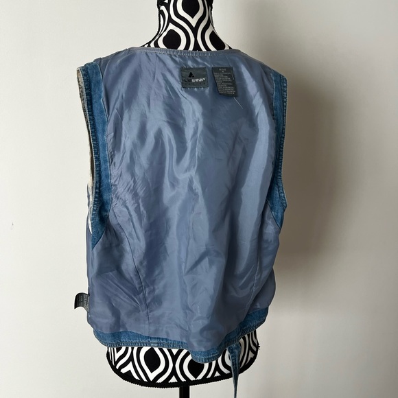 Vintage 90s  Liz Wear Floral Adjustable Vest - Picture 11 of 13